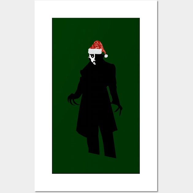 christmas santa nosferatu Wall Art by gossiprag